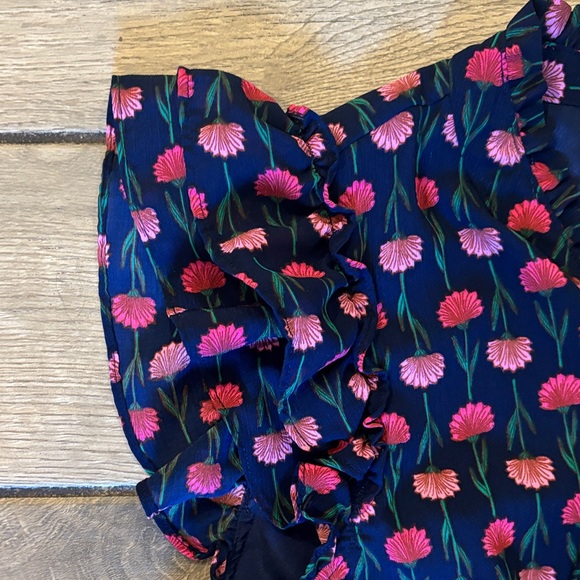 J. Crew Navy Floral Top - Picture 7 of 10